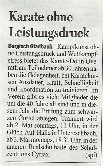 Karate ohne Leistungsdruck