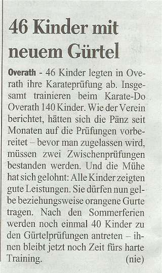 Kinder Prüfung 2004 KStA