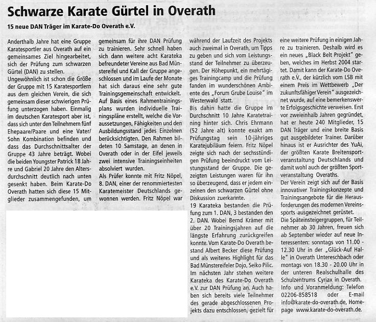 15 neue DAN-Träger OMB