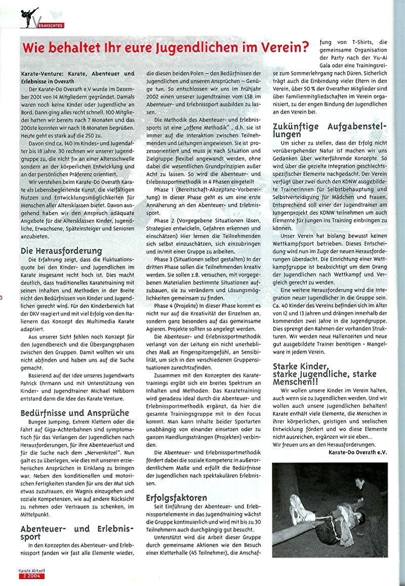 Karate Venture aus DKV-Zeitschrift