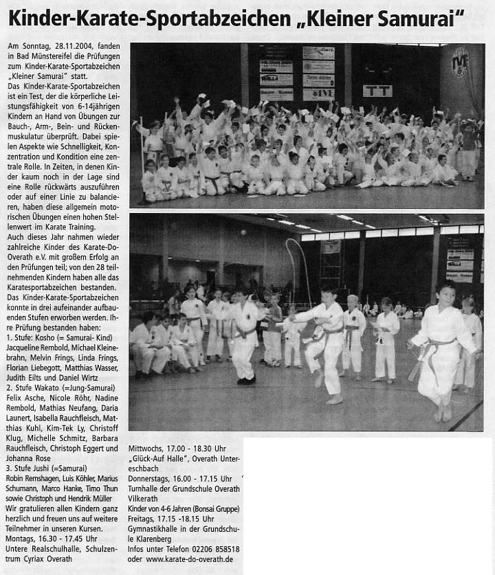 Kleiner Samurai 2004 OMB