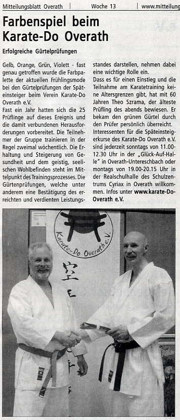 Farbenspiel beim Karate-Do Overath
