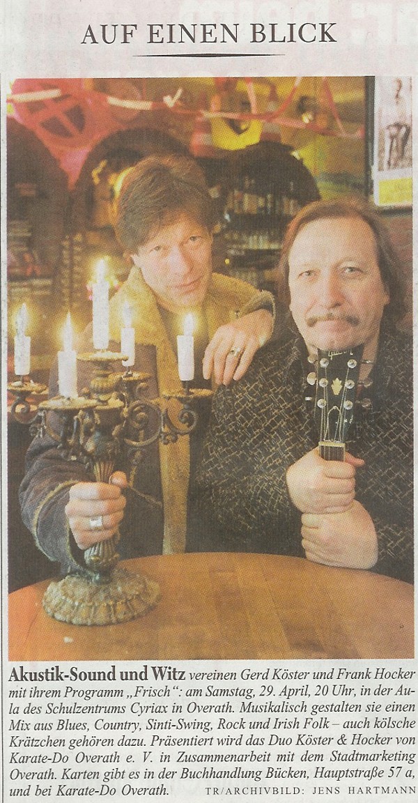 Ankündiung Köster-Konzert