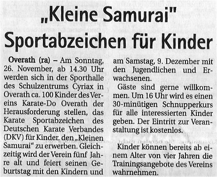 Kleiner Samurai 2006