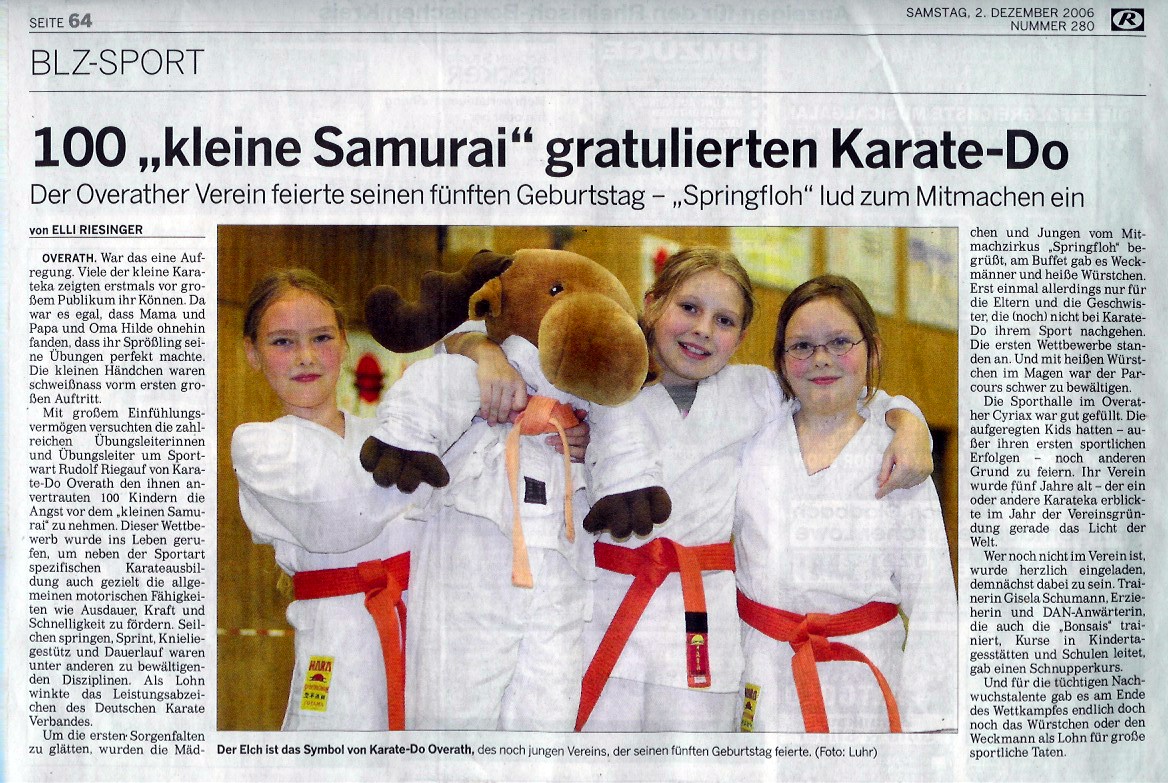 Bericht Kleiner Samurai 2006
