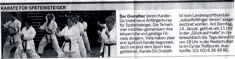 Neuer Kurs für Späteinsteiger