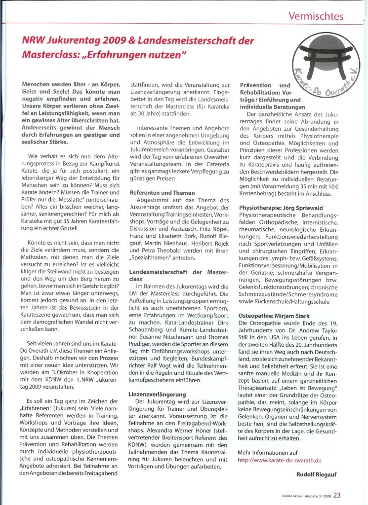 NRW-Jukurentag Artikel 