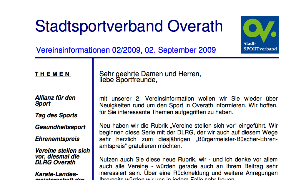 Sport in Overath 