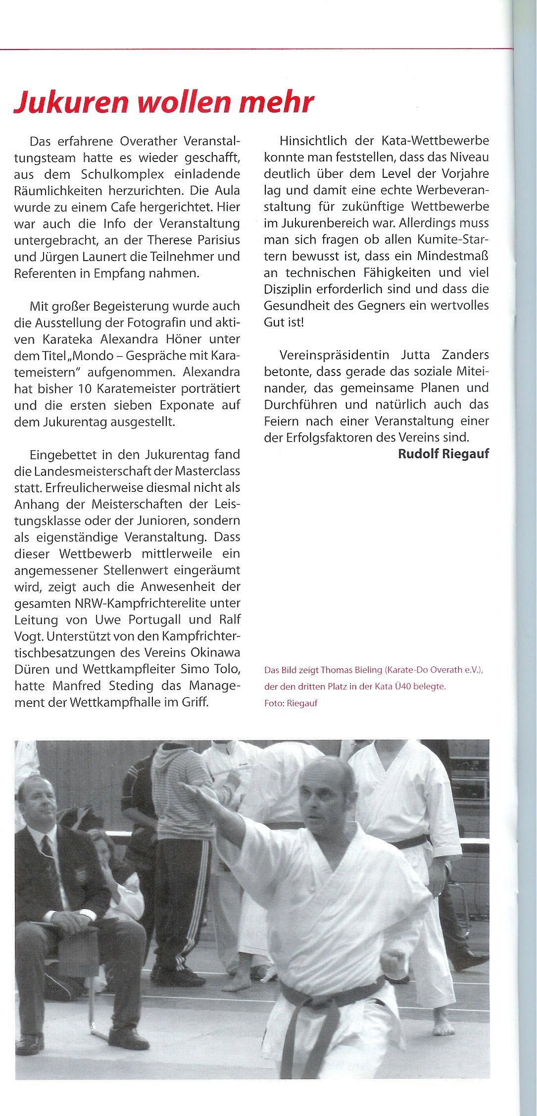 Jukurentag in Karate Aktuell 