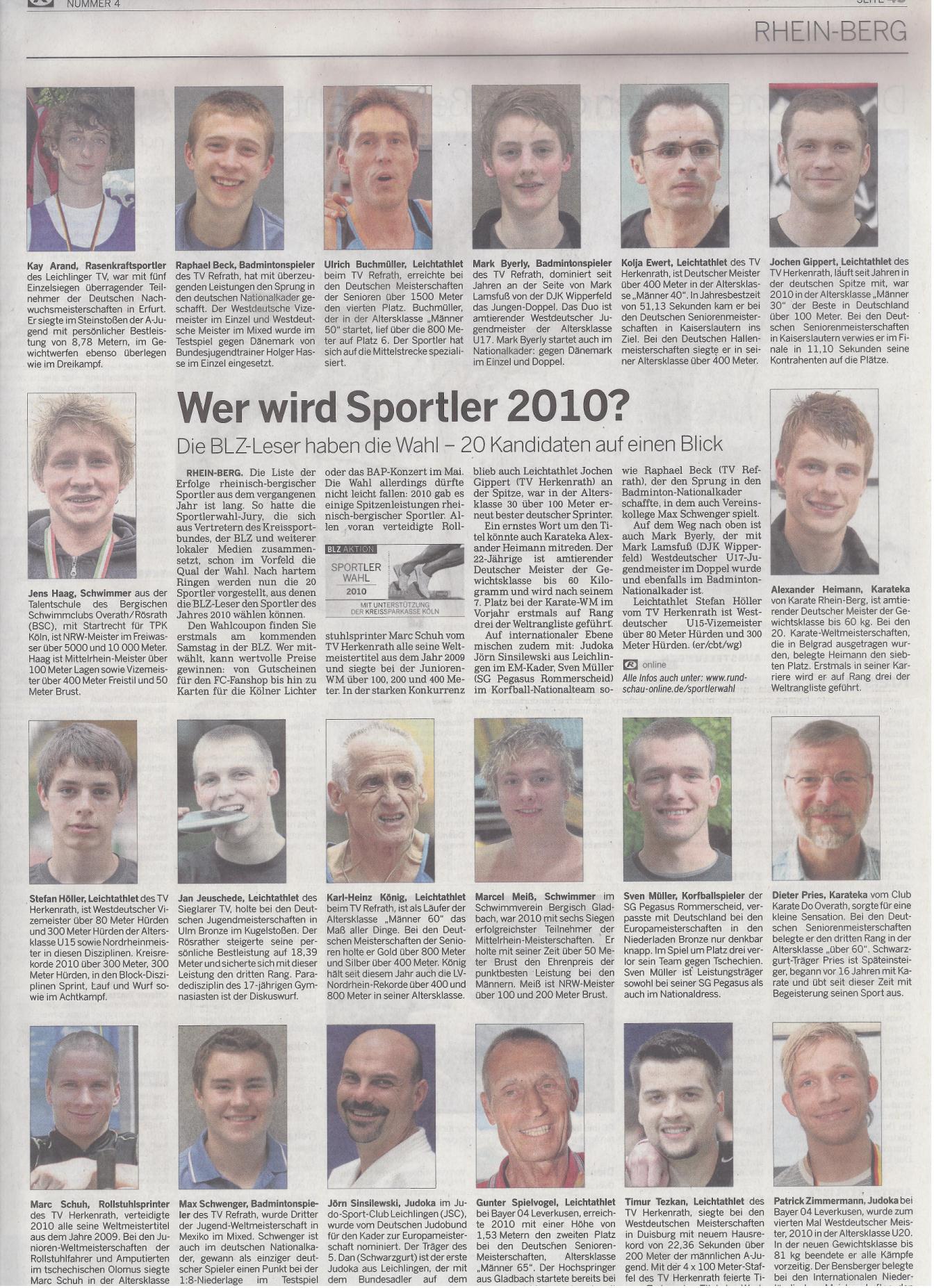 Sportler des Jahres 2010 