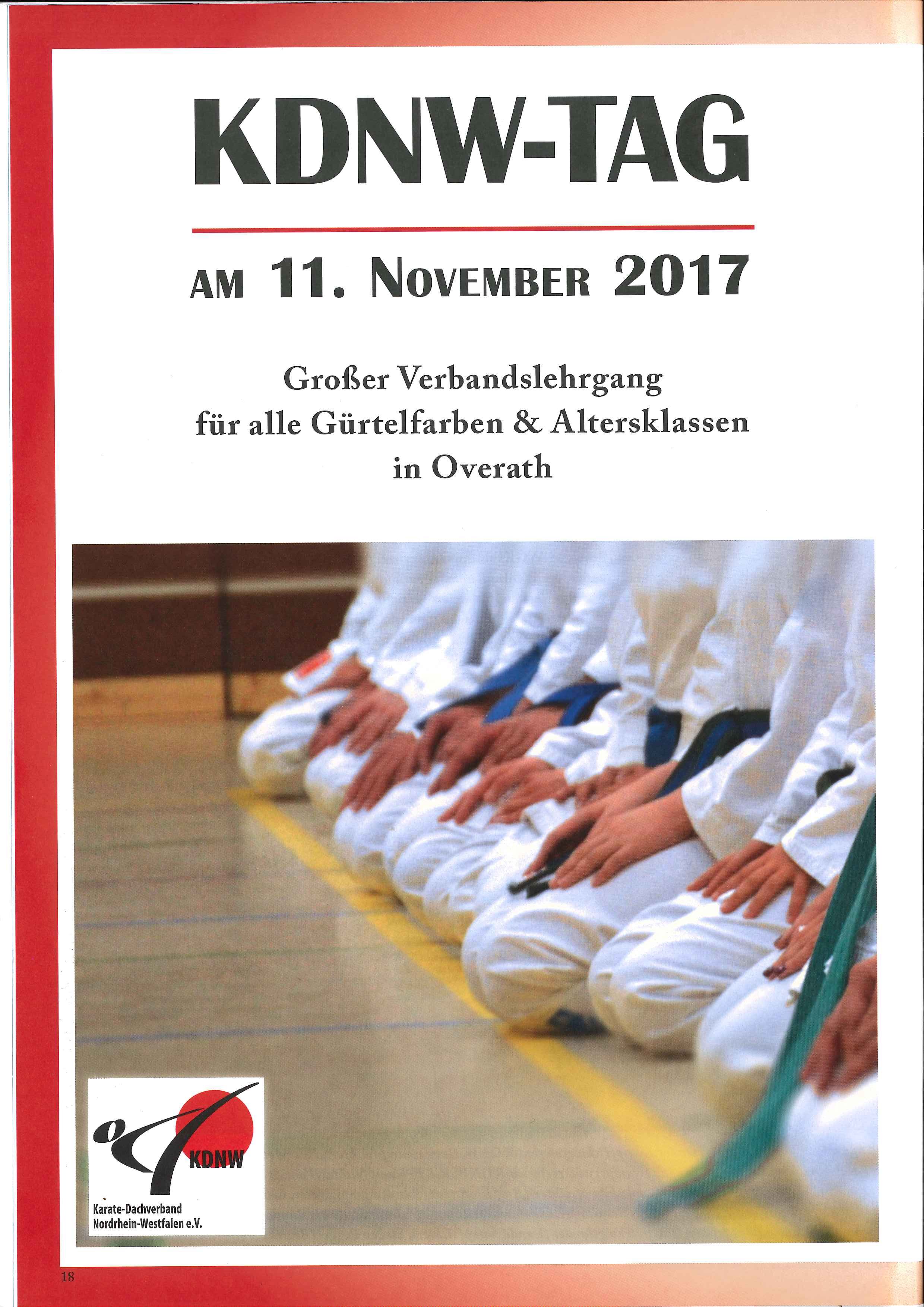 2. KDNW-Tag in KDNW Karate Aktuell 3/2017
