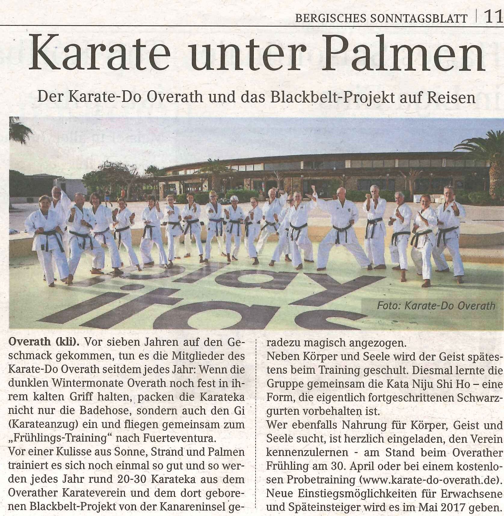 Karate unter Palmen